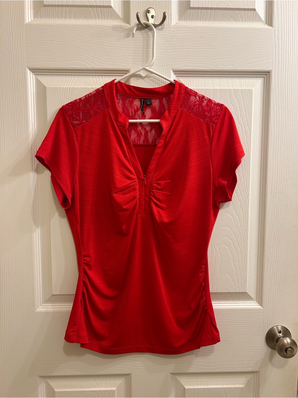 HeartSoul RedLace-Trim Blouse